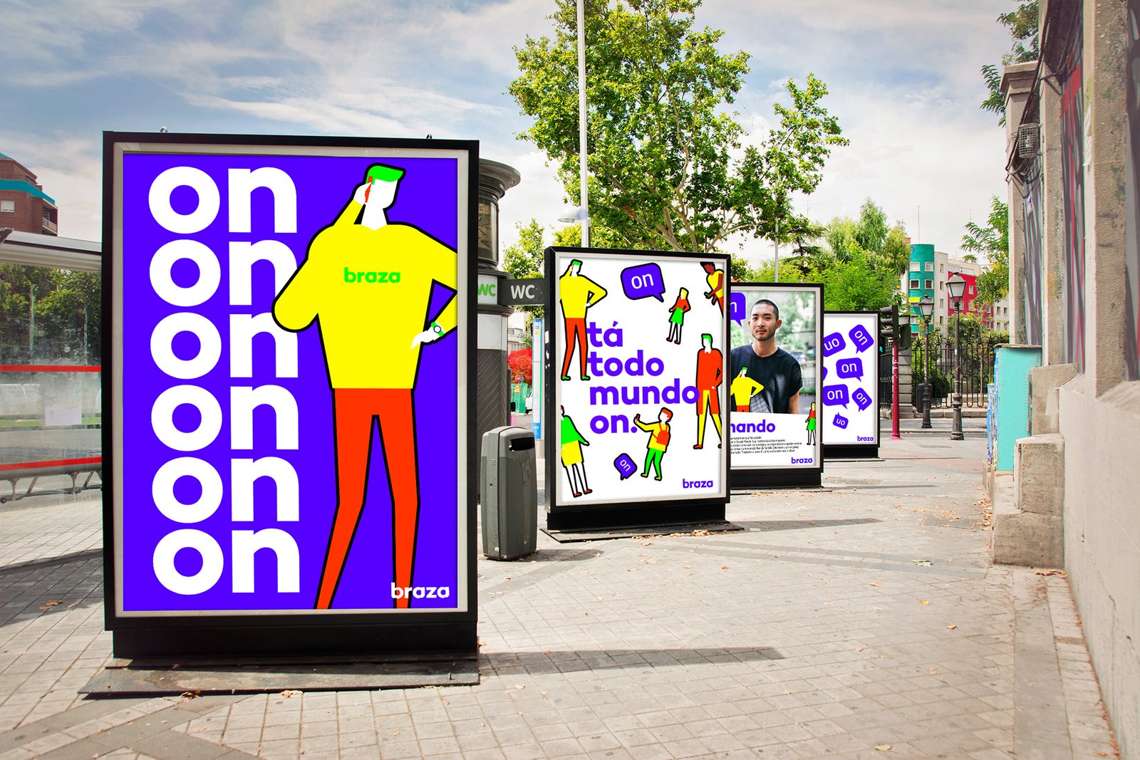 Love billboards, photographs of a woman with red heart