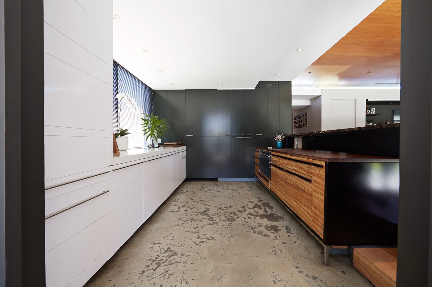 Interior still life image of kitchen in designed villa